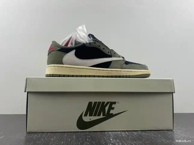 One Kick SCOTT OLIVE' TRAVIS JORDAN AIR LOW DM7866-002 OG SP 1 X 'BLACK 0615